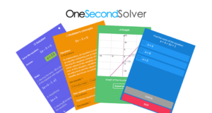 One Second Solver, un ayudante sobresaliente en matemáticas